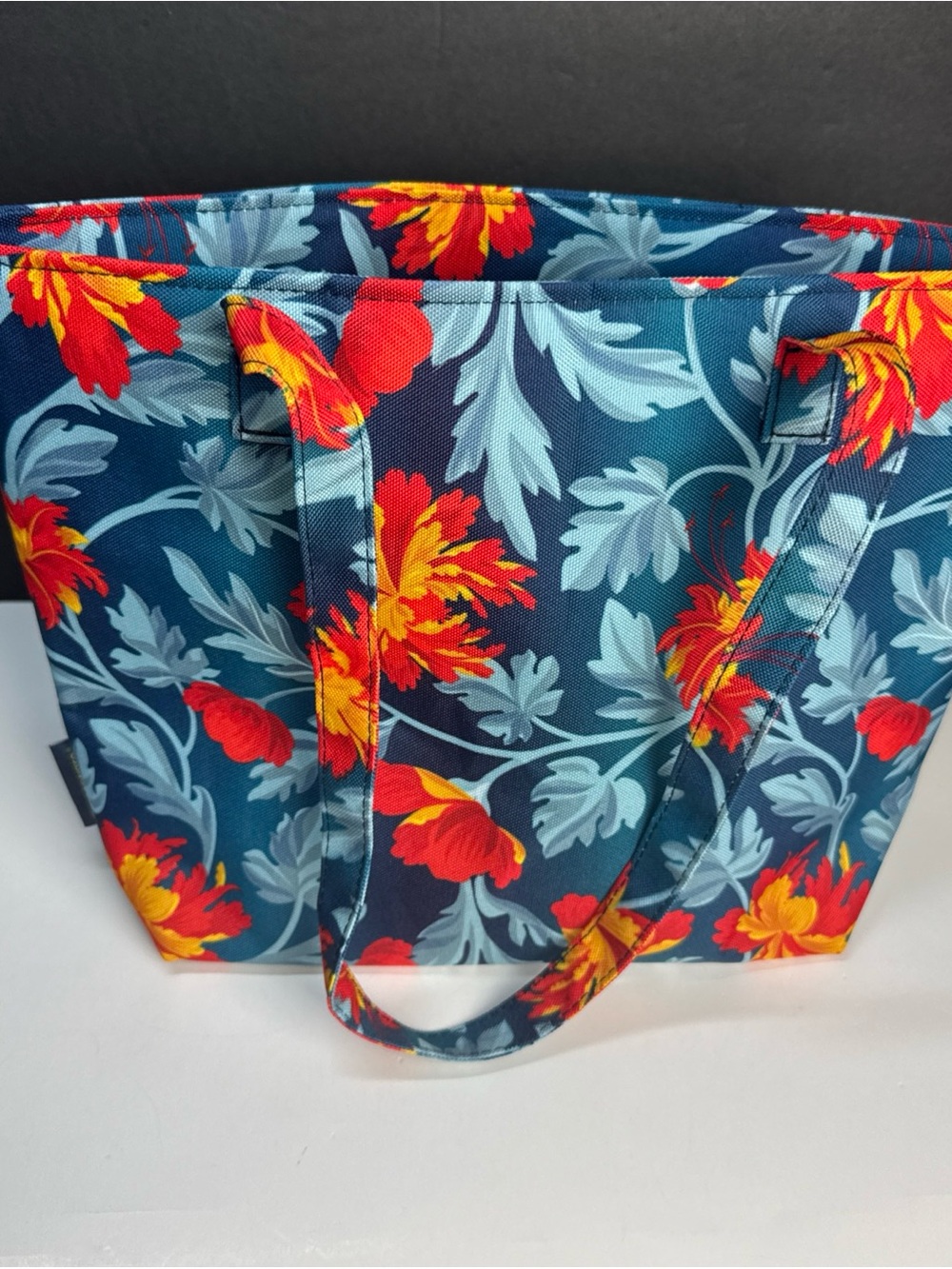 NEW Tupperware Floral Lonchera Lunch Tote Bag Navy Blue Travel Tote